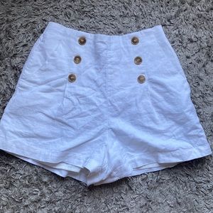 Forever 21 White Pull-On Shorts